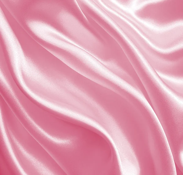Ομαλή και κομψό ροζ μετάξι ή σατέν υφή ως φόντο — Φωτογραφία Αρχείου