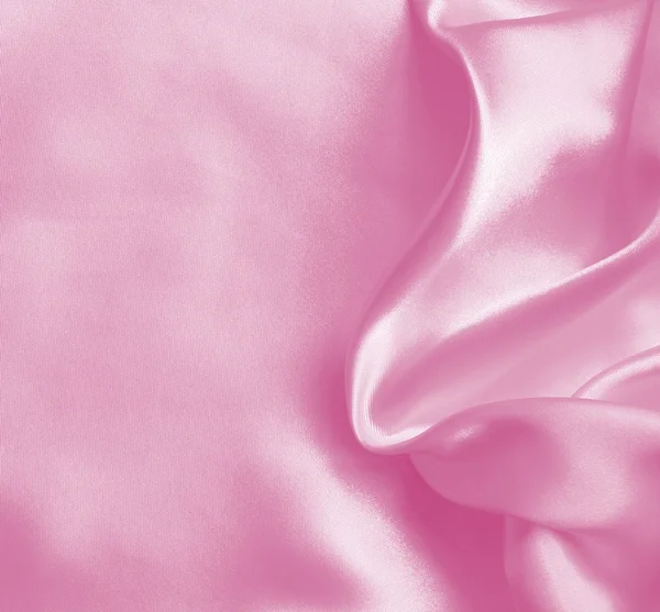 Smooth elegant pink silk or satin texture as background — Stock Photo, Image