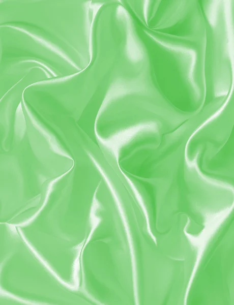Seda verde elegante lisa o textura de satén como fondo —  Fotos de Stock