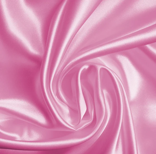 Smooth elegant pink silk or satin texture as background — Stock Photo, Image