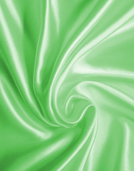 Seda verde elegante lisa o textura de satén como fondo —  Fotos de Stock