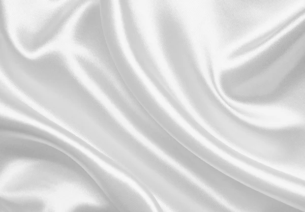 Seda blanca elegante lisa o textura del satén como fondo de boda — Foto de Stock