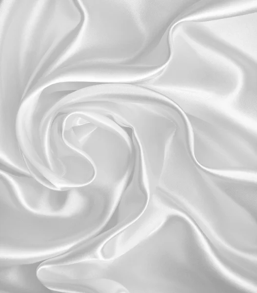 Smooth elegant white silk or satin texture as wedding background — Stock Photo, Image