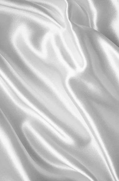 Smooth elegant white silk or satin texture as wedding background — Stock Photo, Image