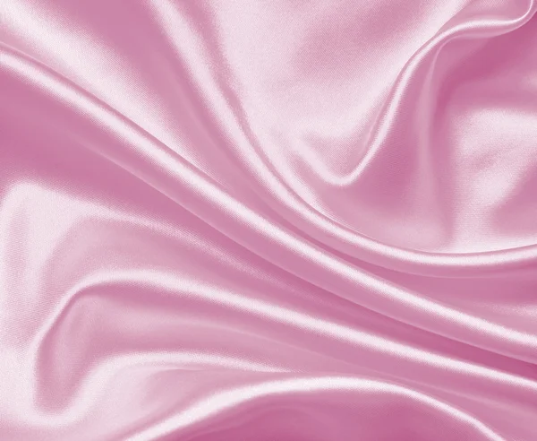 Smooth elegant pink silk or satin texture as background — Stock Photo, Image