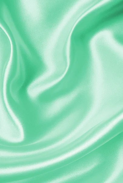 Smooth elegant green silk or satin texture as background — Stock Photo, Image