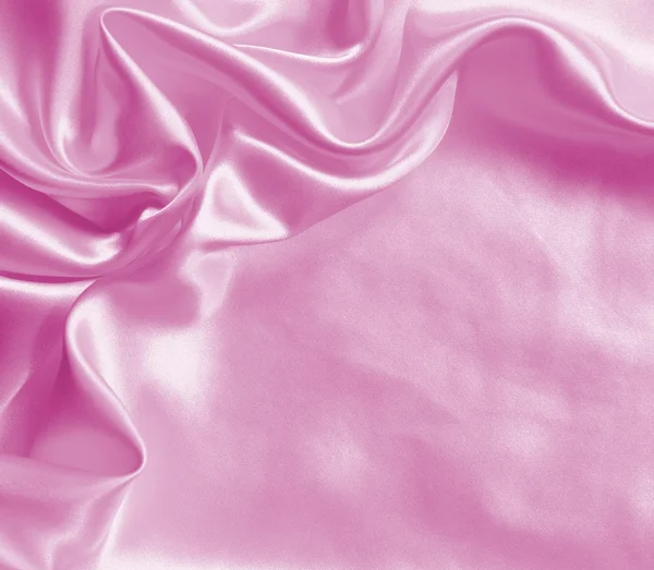 Liscio elegante seta rosa o raso texture come sfondo — Foto Stock