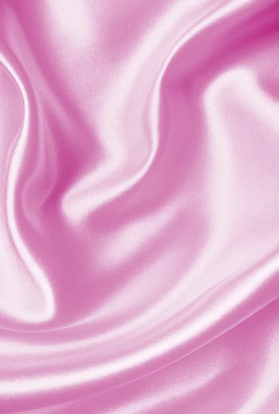 Smooth elegant pink silk or satin texture as background — Stock Photo, Image