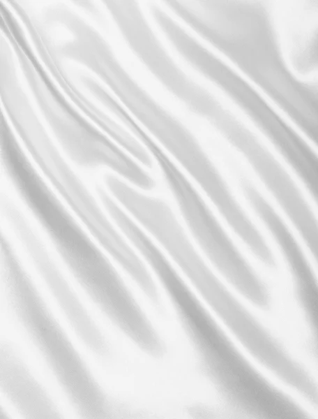 光滑优雅的白色丝绸或缎子纹理作为婚礼背景 — 图库照片