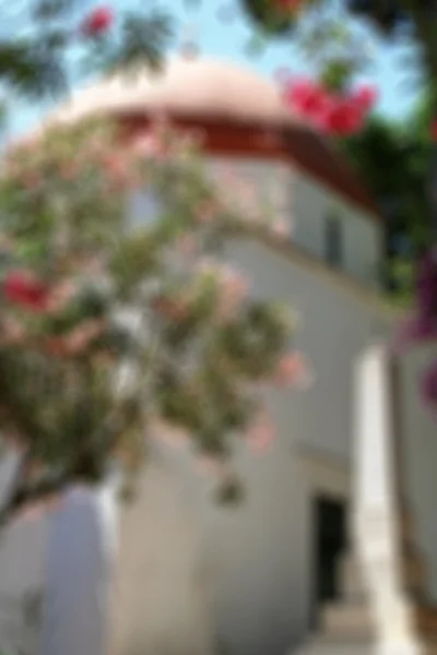 Греция. Остров Кос. Церковь Святого Георгия. В размытом стиле — стоковое фото