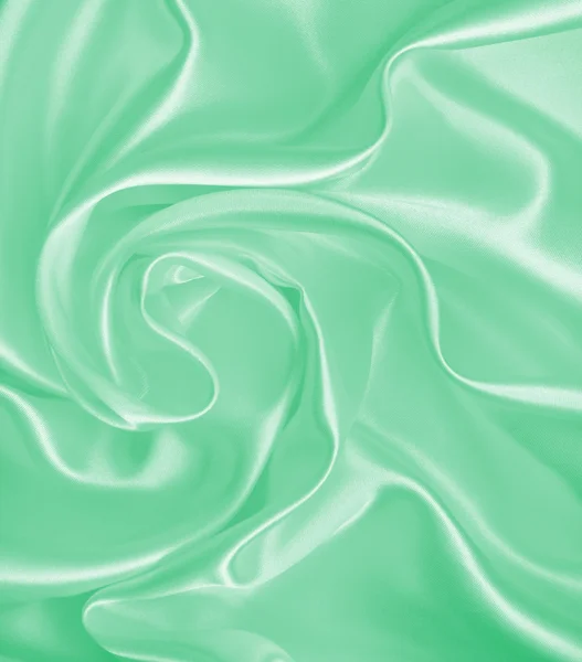 Smooth elegant green silk or satin texture as background — Stock Photo, Image