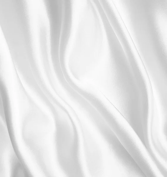 滑らかなエレガントな白絹またはサテン結婚式の背景として — ストック写真