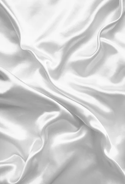 Smooth elegant white silk or satin as wedding background — Stock Photo, Image