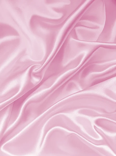 Smooth elegant pink silk or satin texture as background — Stock Photo, Image