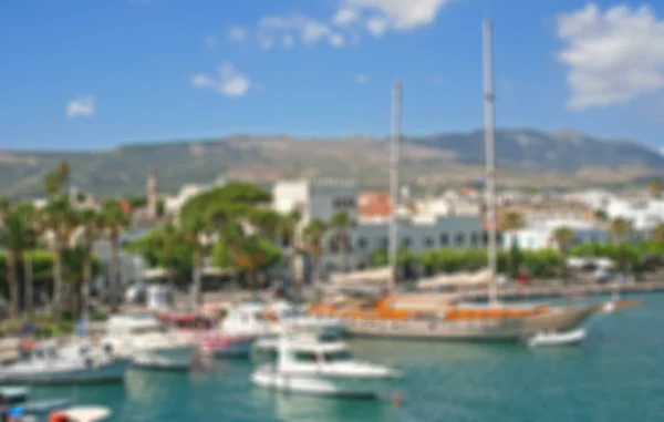 Greece. Dodecanesse. Island Kos. Kos town. Harbor. In blur style — Stock Photo, Image