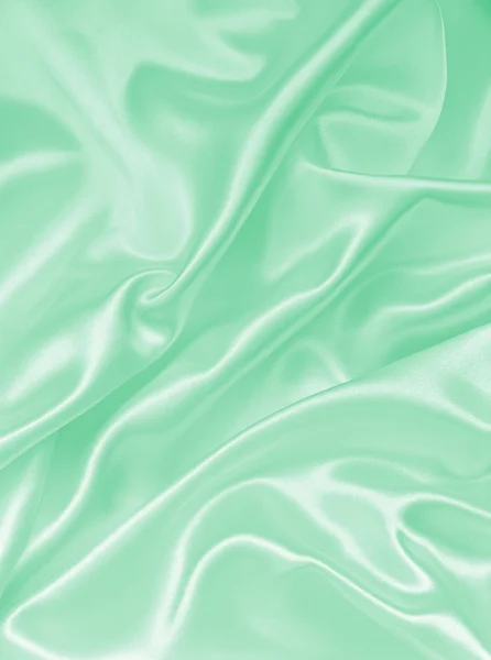 Smooth elegant green silk or satin texture as background — Stock Photo, Image