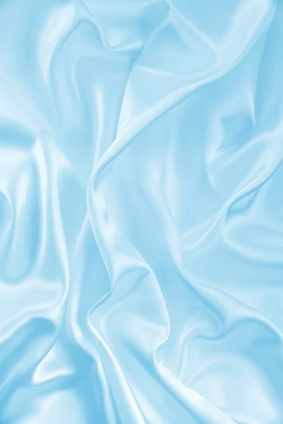 Smooth elegant blue silk or satin as background — Stock Photo, Image