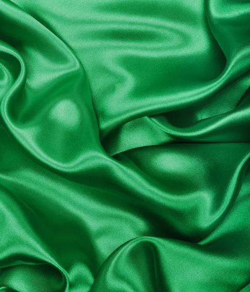 Elegante seta verde liscia — Foto Stock