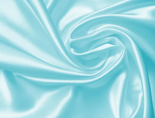 Smooth elegant blue silk or satin as background — Stock Photo, Image