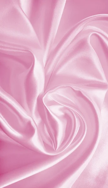 Smooth elegant pink silk as background — Stock Photo, Image