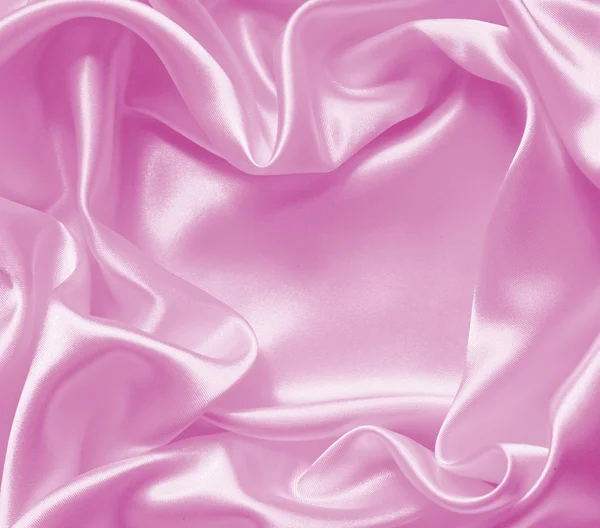 Smooth elegant pink silk or satin texture as background — Stock Photo, Image