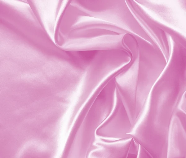 Smooth elegant pink silk or satin texture as background — Stock Photo, Image