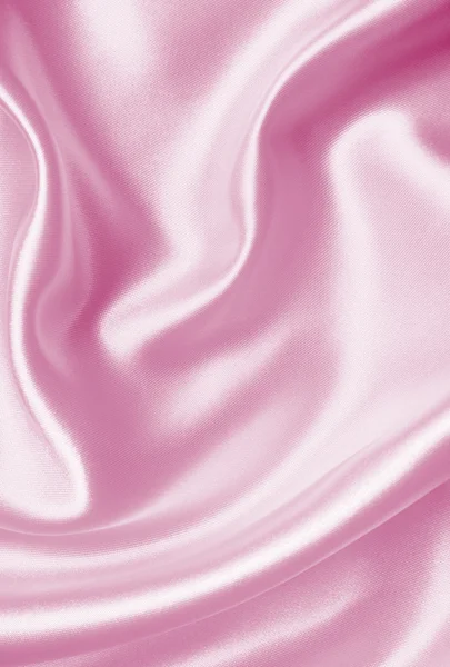 Smooth elegant pink silk or satin texture as background — Stock Photo, Image