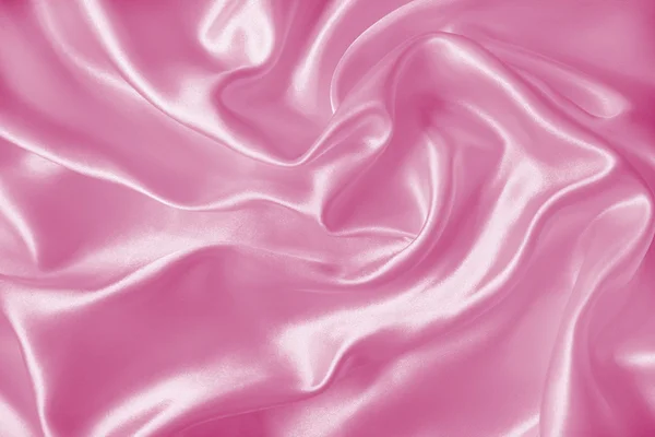 Smooth elegant pink silk or satin texture as background — Stock Photo, Image