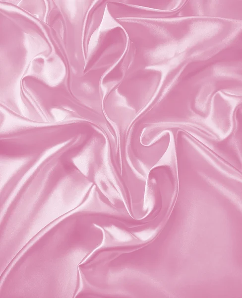 Smooth elegant pink silk or satin texture as background — Stock Photo, Image