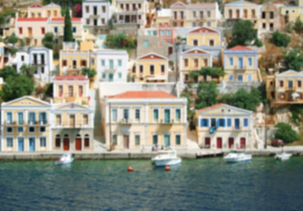 Griechenland. Insel-Symi. im unscharfen Stil — Stockfoto