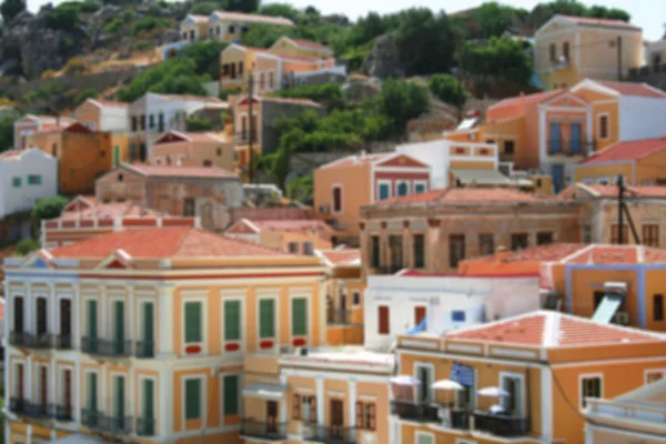 Griechenland. Insel-Symi. im unscharfen Stil — Stockfoto