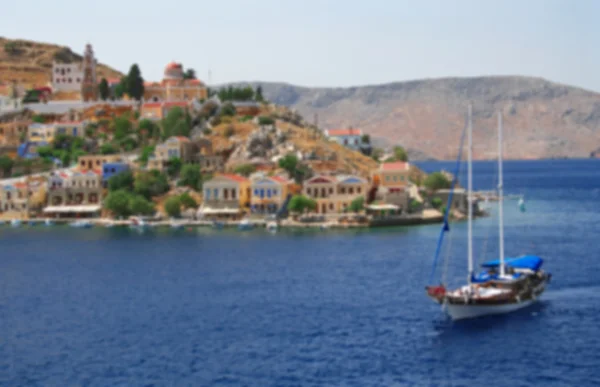Greece. Island Symi. In blur style — Stock Photo, Image