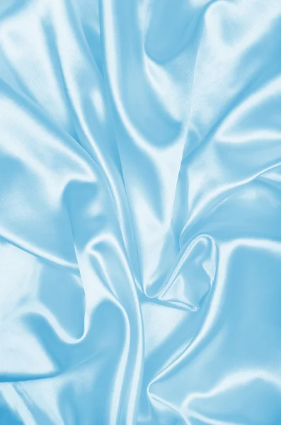 Smooth elegant blue silk or satin as background — Stock Photo, Image