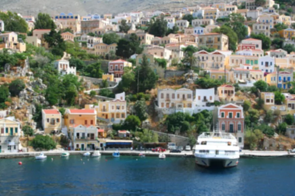 Grecia. Island Symi. En estilo borroso — Foto de Stock