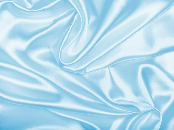 Smooth elegant blue silk or satin as background — Stock Photo, Image