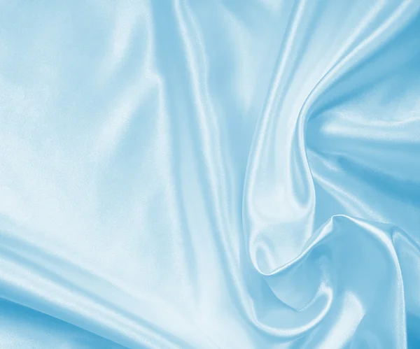 Glat elegant blå silke eller satin som baggrund - Stock-foto