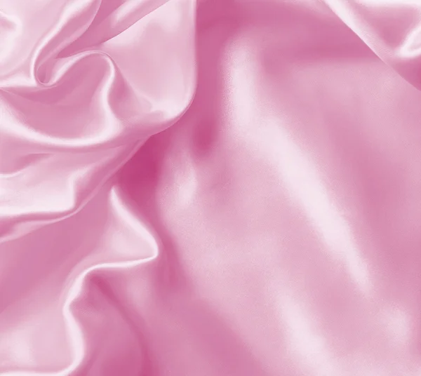 Smooth elegant pink silk or satin texture as background — Stock Photo, Image