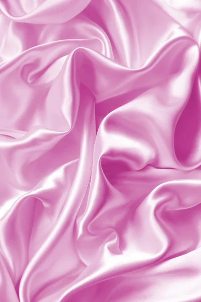 Smooth elegant pink silk or satin texture as background — Stock Photo, Image