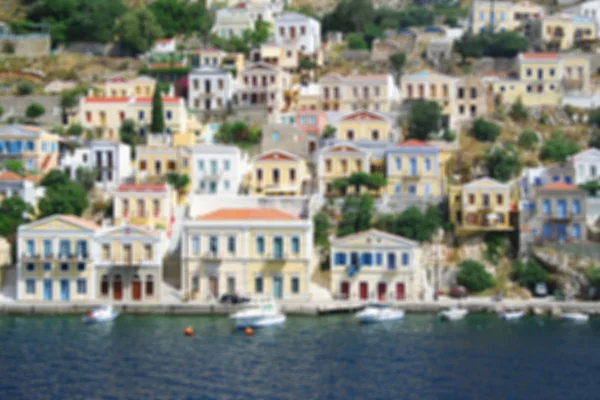 Griechenland. Insel-Symi. im unscharfen Stil — Stockfoto