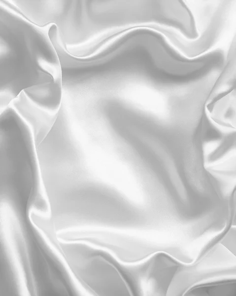 Liscio elegante seta bianca o raso come sfondo di nozze — Foto Stock
