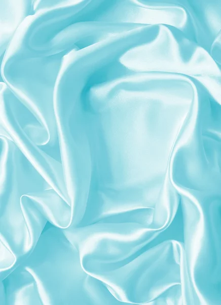 Smooth elegant blue silk or satin as background — Stock Photo, Image