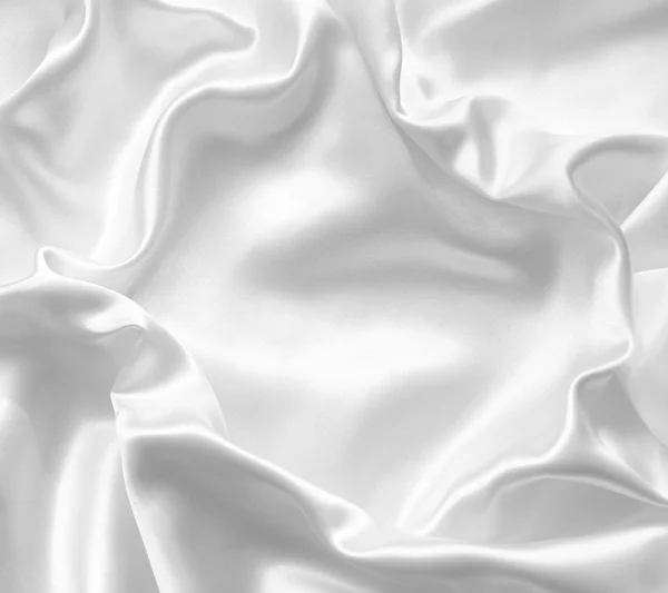 Smooth elegant white silk or satin texture as wedding background — Stock Photo, Image