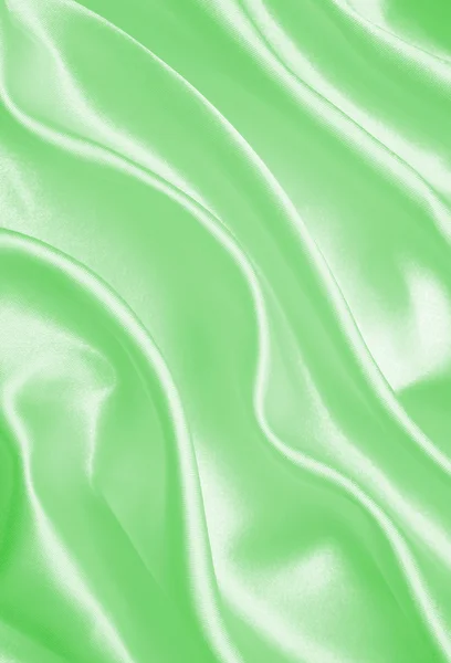 Seda verde elegante lisa o textura de satén como fondo —  Fotos de Stock