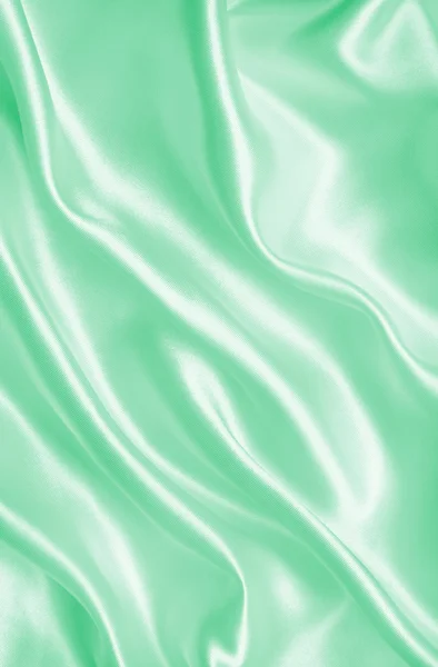 Smooth elegant green silk or satin texture as background — Stock Photo, Image