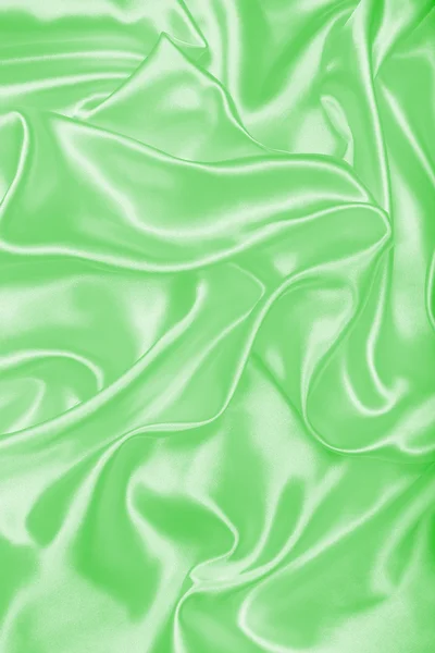 Smooth elegant green silk or satin texture as background — Stock Photo, Image