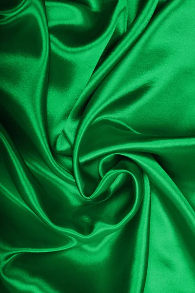 Suave elegante fundo de seda verde — Fotografia de Stock