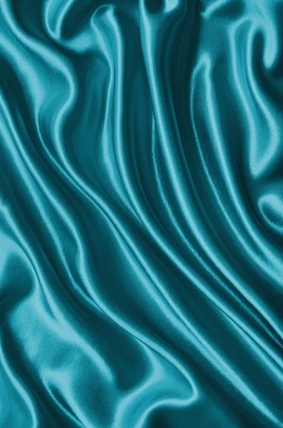 Fond lisse élégant en soie bleue — Photo