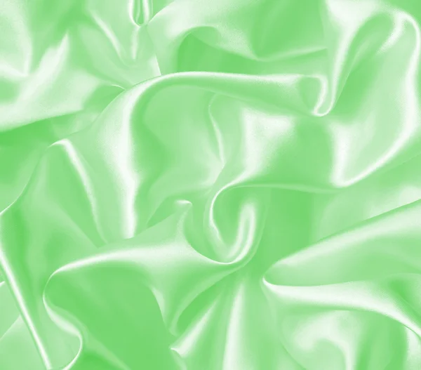 Smooth elegant green silk background — Stock Photo, Image