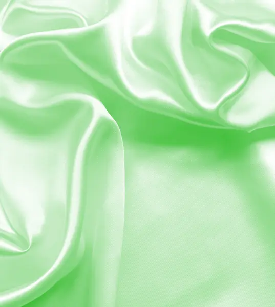 Κομψό πράσινο μετάξι υφή — Φωτογραφία Αρχείου