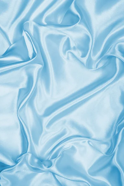 Sima, elegáns kék selyem, vagy szatén, mint háttér — Stock Fotó